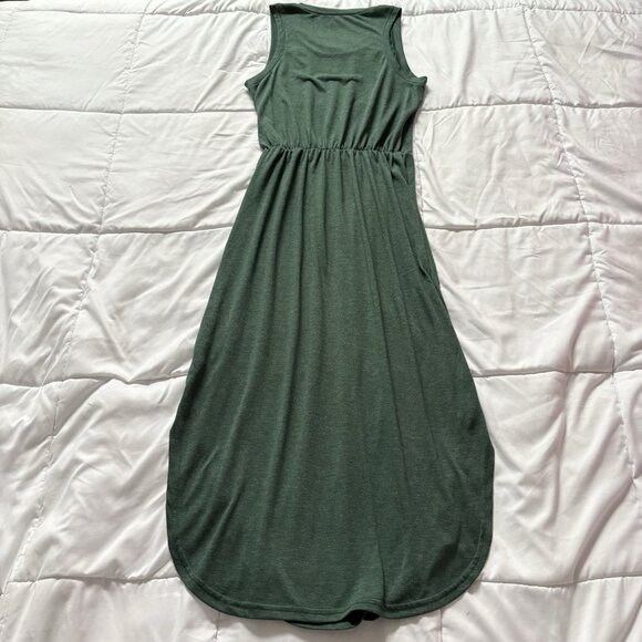 Womens Size Small Green Maxi Dress Summer Beach Classic City Coquette Hippie - Picture 7 of 8